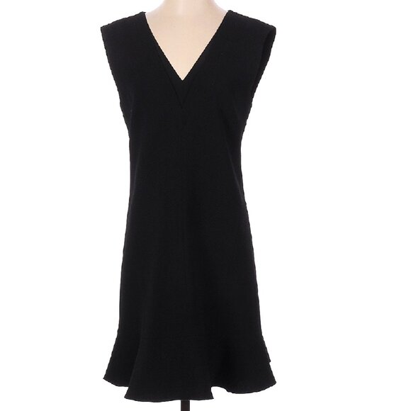Rebecca Taylor Black Cocktail V-Neck Dress Size 0 Like New - Picture 5 of 6